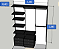Conjunto Closet Aberto Industrial Moderno - Estante Cremalheira Completa 2M de Altura x 1,80 M de Largura - Orçamento para novos tamanhos: Whats - (11) 94220-9117. Closet Aberto Sob Medida | Transforme Seu Espaço! - Imagem 2