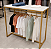Balcão Industrial com Cabideiro COM TAMPO EM MDF Balcão Arara 0,45x 1,20x 0,95m - Expositor de Centro de Loja para Roupas - Para Lojas Estilo Moderno - Imagem 1