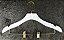 30 Cabides de madeira BRANCO PREMIUM com presilhas de aço e ganchos LUXO : Cromado, Rose ou Dourado- Pronta entrega - Imagem 3