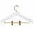 30 Cabides de madeira BRANCO PREMIUM com presilhas de aço e ganchos LUXO : Cromado, Rose ou Dourado- Pronta entrega - Imagem 1