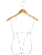 5 Cabides silhueta corpinho busto madeira silhueta 3D - Adulto - Madeira Marfim Claro com corpo em aço cromado - outras cores (11) 94220-9117 - Imagem 1