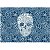 Jogo Americano Skull Flowers Blue - 02 Peças - Imagem 1