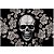 Jogo Americano Skull Roses Black - 02 Peças - Imagem 1