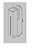 Arandela Metal Domado 5592 CAD G Quadrada Moderna Com Rasgo Fixa 1 Lâmpada G-9 40 x 8 x 12cm - Imagem 2
