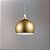 Pendente Bolinha Alumínio Dourado Decorativo Ø12 Golden Art G9 T202-1 Cozinhas e Salas - Imagem 1