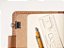 Capa para Caderno Bullet Journal A5 - Couro Bicolor Marrom Café e Caramelo - Imagem 7