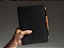 Capa para Caderno Bullet Journal A5 - Couro Bicolor Preto e Caramelo - Imagem 1