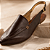 Sapatilha Slingback Amo em Couro Marrom - Imagem 2