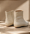 Bota em Couro Legítimo Antonella Off White - Imagem 5