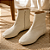 Bota em Couro Legítimo Antonella Off White - Imagem 3