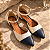 Sapatilha em Couro Anne Off white e Azul marinho - Imagem 4