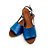 Sandália de Salto em Couro Mimi Azul Metálico - Imagem 6