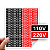 Etiquetas Adesivas 110V/220V Preto/Vermelho - Imagem 3