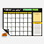 Imã Planejamento Mensal -Planner Preto/Amarelo - Imagem 1