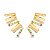 Brinco Ear Cuff Doha Pedras Coloridas Di Capri Semi Jóias - Imagem 1