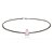 Gargantilha Choker Rígida Gota Quartzo Rosa Di Capri Semi Jóias X Ródio Negro - Imagem 1