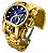 relogio invicta Zeus dourado azul luxo oferta pronta entrega - Imagem 1