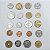 Lote com 20 moedas estrangeiras diferentes - lote 1 - Imagem 1