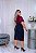 REF 2118 - CONJ. SAIA MARINHO COM APLICAÇÕESEM MARSALA + BLUSA MARSALA CO APLICAÇÕES EM BRANCO - Imagem 3