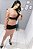 REF2175 Tubinho com recortes Rose e preto - Imagem 1