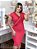 VESTIDO LUANA - TUBINHO ROSA PINK COM DECOTE EM V DE PREGAS - Imagem 3