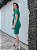 VESTIDO MAYA - TUBINHO VERDE BANDEIRA COM FAIXAS BRANCAS - Imagem 3