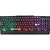 Teclado Multimidia USB Gamer ENEMY Preto C/ILUMINACAO - Imagem 1