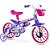 Bicicleta Infantil - Violet ARO 12 com Garrafinha - Rosa e Roxo - Nathor - Imagem 1