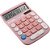 Calculadora de Mesa 12 DIG. Visor LCD SOL/BAT Rosa - Imagem 1