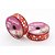 Fita de Cetim Natal 22MM 10M. Coracoes VERM./OURO - Imagem 1