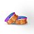 Fita de Cetim Decorada 22MM 10M. Laranja C/DOURADO - Imagem 2