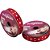 Fita de Cetim Natal 15MM 10M. Coracoes VERM/DOURAD - Imagem 1