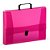 Maleta Plastica com ALCA Oficio 4CM Rosa - Imagem 1
