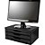 Suporte para Monitor 3GAVETAS 39X26X16 MDF BLACK PI - Imagem 1