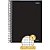 Caderno Quadriculado Univers. 1X1CM 96F Espiral Preto CD PCTE C/4 - Imagem 1