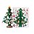Mini Arvore de Natal MDF Decoração Natalina  C/ 20 Pendentes - Imagem 2