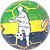 Bola de Futebol de Campo Brasil PVC/PU N.5 VD/AM/AZ - Imagem 2