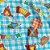 TNT Estampado 1,40M 40G Junino Azul - Imagem 1