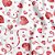TNT Estampado 1,40M 40G Coracao Glitter - Imagem 1