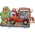 Brinquedo Pedagogico Madeira Alinhavo Bombeiros em Acao 39P - Imagem 1