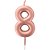 Vela para Aniversario N.08 Rose GOLD Metalizada 6CM - Imagem 1