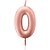 Vela para Aniversario N.00 Rose GOLD Metalizada 6CM - Imagem 2