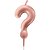 Vela para Aniversario Interrogacao Rose GOLD Metaliz - Imagem 1