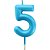 Vela para Aniversario N.05 Azul Metalizada 6CM - Imagem 1