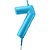 Vela para Aniversario N.07 Azul Metalizada 6CM - Imagem 2