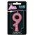 Vela para Aniversario N.09 Glitter Rosa - Imagem 1