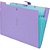 Pasta Sanfonada Plastica A4 5 Divisoes Lilas Pastel - Imagem 2