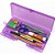Estojo Plastico Teen BOX Escolar Lilas - Imagem 1