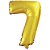 Balao Metalizado Numero 7 Dourado 40CM - Imagem 1