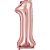 Balao Metalizado Numero 1 Rose 40CM. - Imagem 1